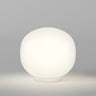 Lodes Volum sculptural glass table lamp by Snøhetta with glossy white diffuser