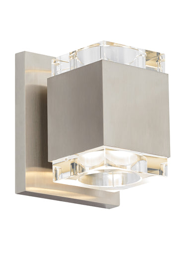 Voto Wall Square crystal sconce by Sean Lavin in Satin Nickel, studio view
