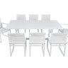 Renava Wake Kayak Outdoor Off-White Dining Table Set