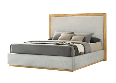 Nova Domus Santa Barbara Grey Fabric Natural Bed