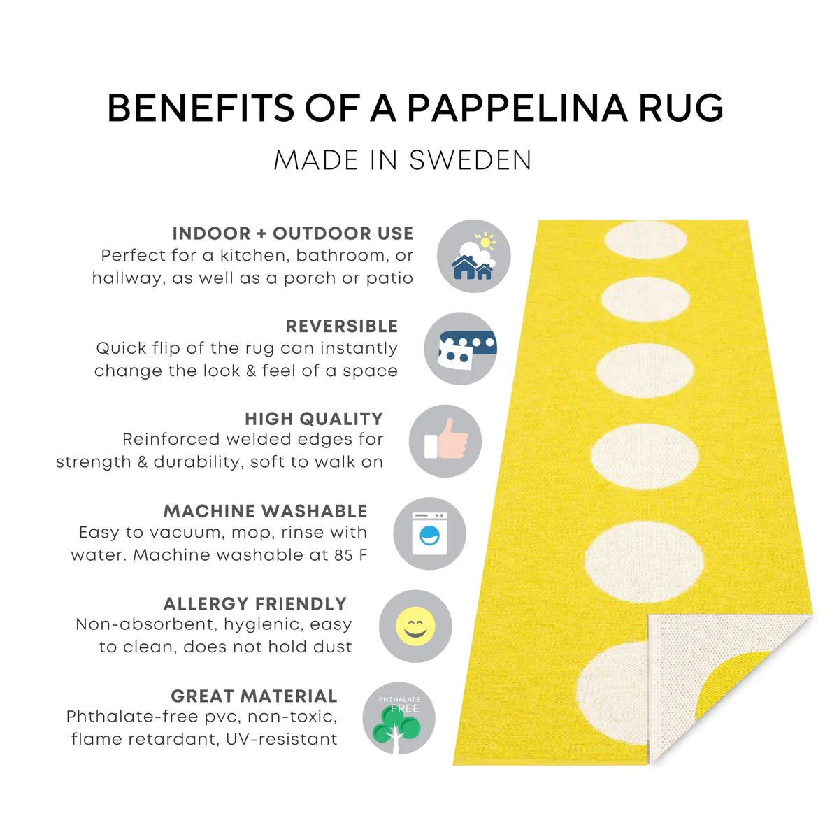 Pappelina Rug Pix Beige/Vanilla/Ochre