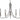 Framburg Maisonette 5 - Light Polished Silver Mini Chandelier 1004 PS