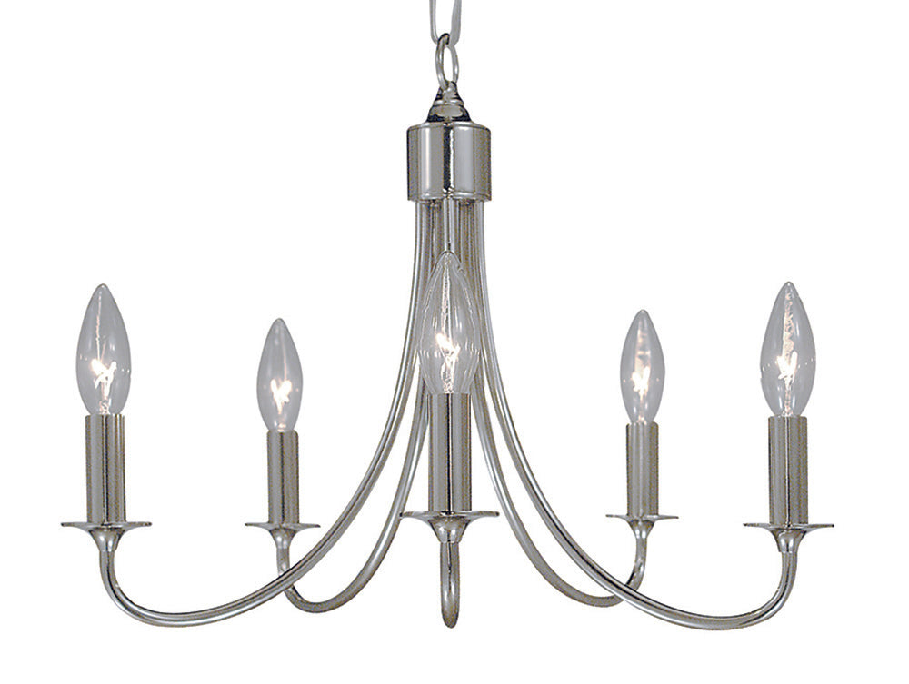 Framburg 5-Light Polished Silver Maisonette Mini Chandelier