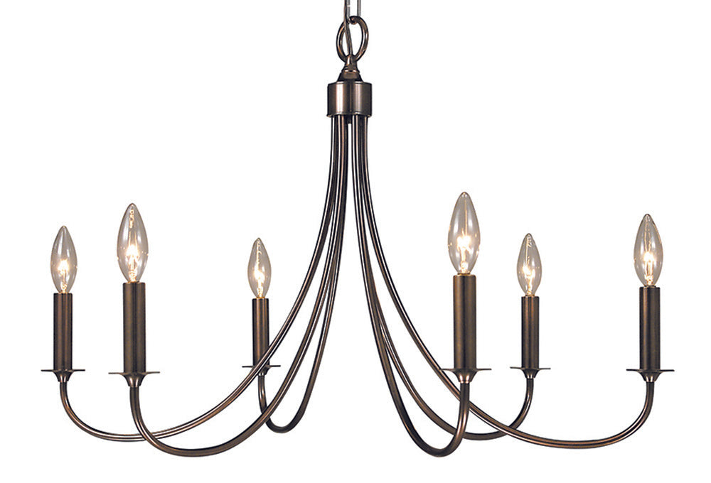 Framburg 6-Light Roman Bronze Maisonette Dining Chandelier