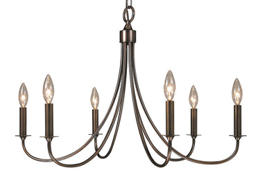Framburg Maisonette 6 - Light Roman Bronze Dining Chandelier 1006 RB