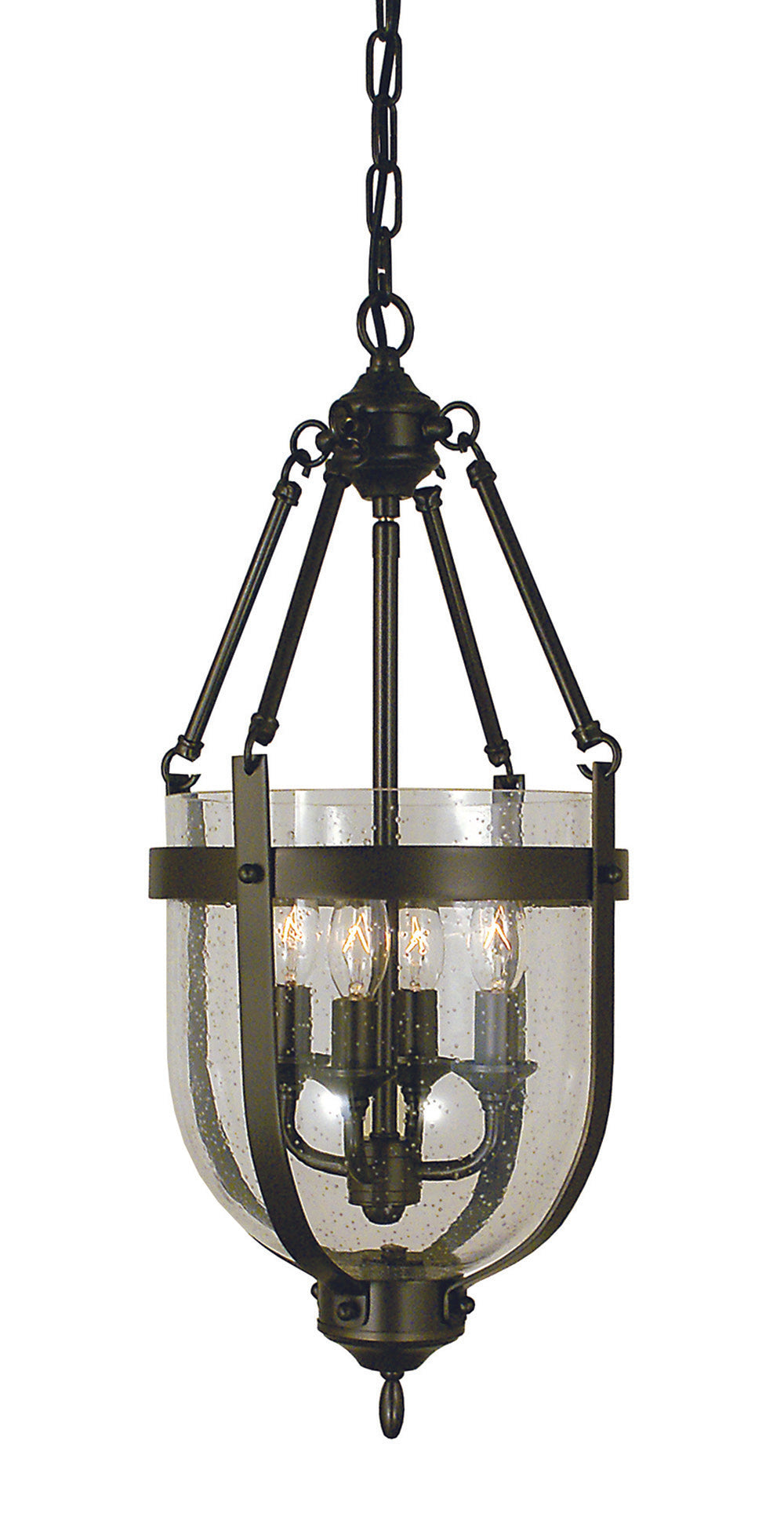 Framburg 4-Light Mahogany Bronze Hannover Mini-Chandelier