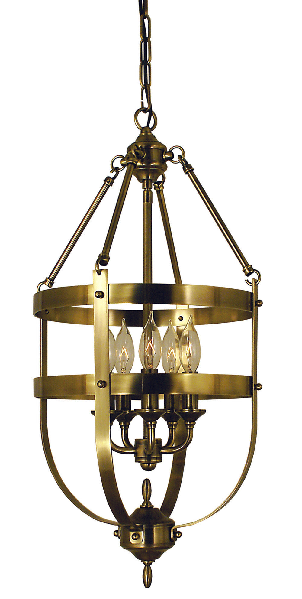 Framburg 5-Light Antique Brass Hannover Dining Chandelier