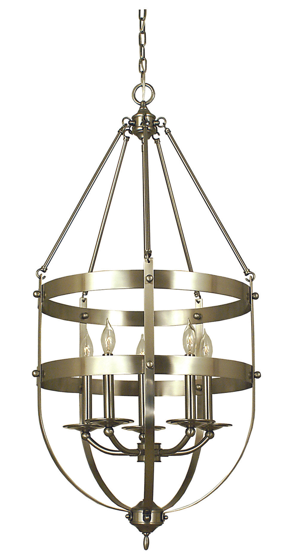 Framburg 5-Light Brushed Nickel Hannover Dining Chandelier