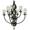 Framburg Compass 8 - Light Matte Black Dining Chandelier 1048 MBLACK