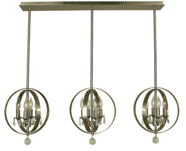 Framburg Constellation 12 - Light Brushed Nickel Island Chandelier 1051 BN