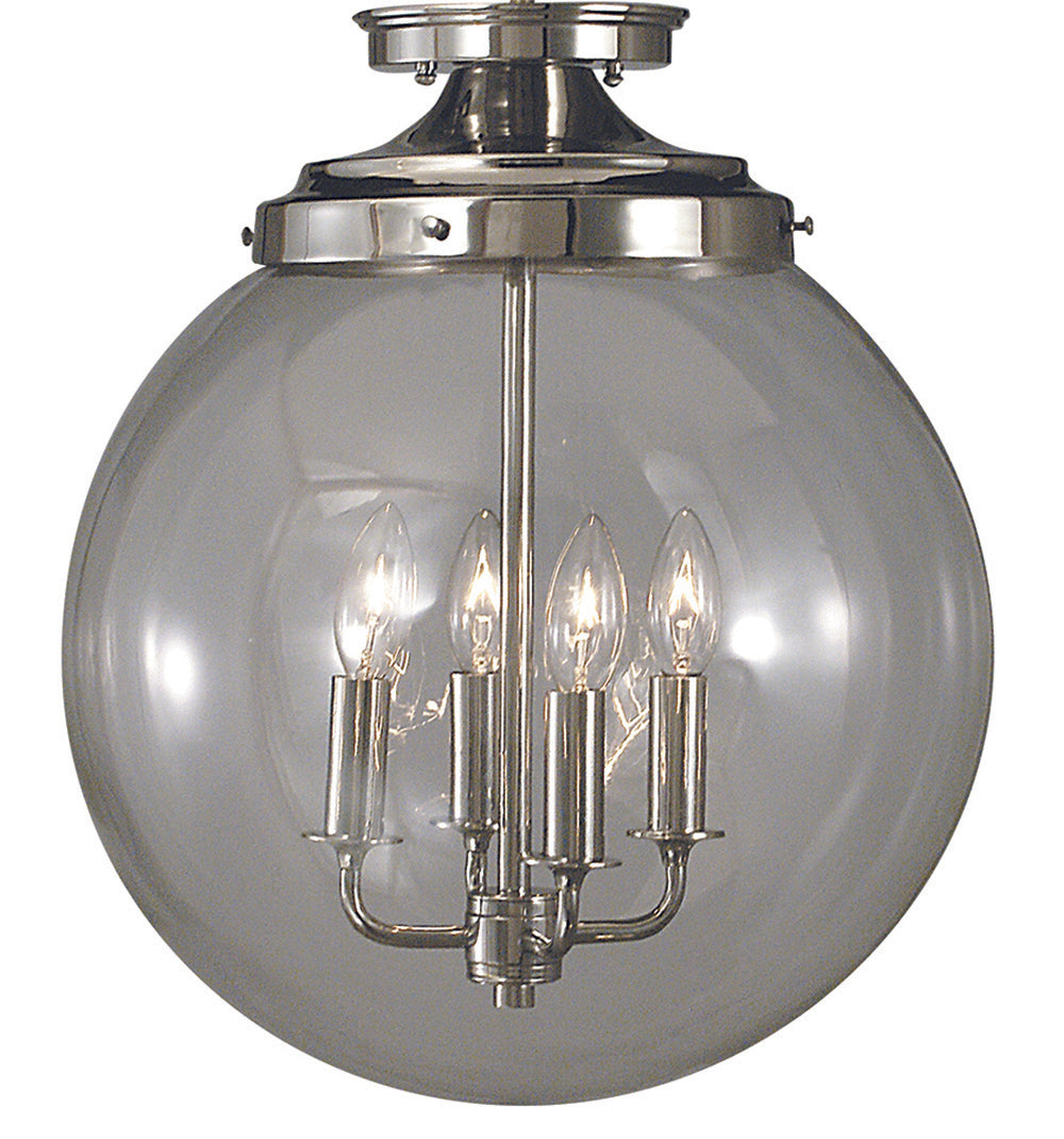 Framburg 4-Light Polished Silver Moderne Flush Semi-Flush Mount