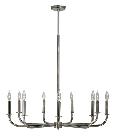 Framburg Moderne 9 - Light Polished Silver Dining Chandelier 1060 PS