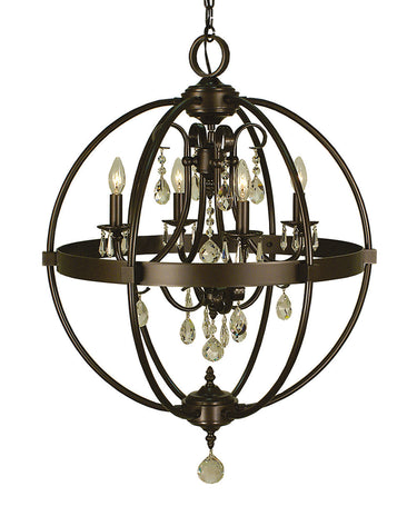 Framburg Compass 4 - Light Mahogany Bronze Dining Chandelier 1064 MB