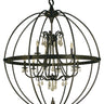 Framburg Compass 9 - Light Mahogany Bronze Foyer Chandelier 1070 MB