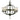 Framburg Compass 5 - Light Mahogany Bronze Dining Chandelier 1075 MB