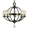 Framburg Compass 5 - Light Mahogany Bronze Dining Chandelier 1075 MB