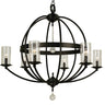 Framburg Compass 6 - Light Matte Black Foyer Chandelier 1077 MBLACK