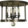 Framburg Compass 4 - Light Mahogany Bronze Flush Mount 1102 MB
