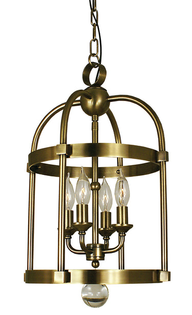 Framburg Compass 4 - Light Antique Brass Mini Chandelier 1103 AB
