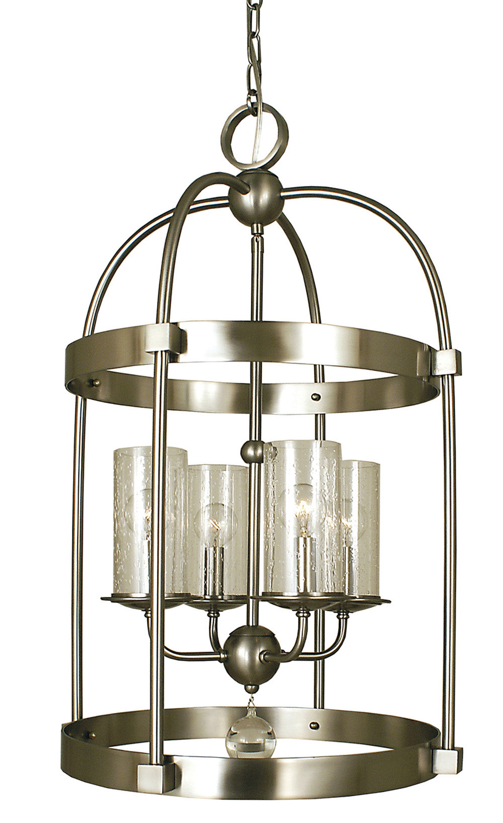 Framburg 4-Light Brushed Nickel Compass Dining Chandelier