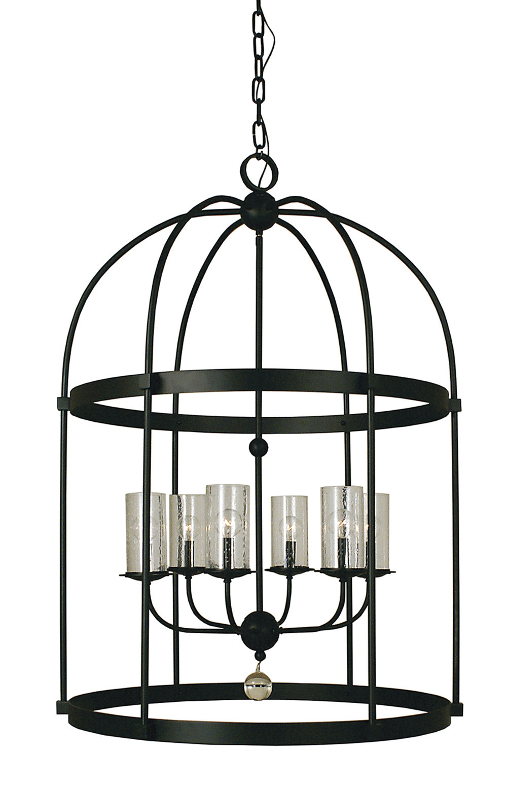 Framburg 6-Light Matte Black Compass Foyer Chandelier