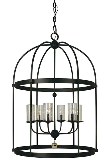 Framburg Compass 6 - Light Matte Black Foyer Chandelier 1106 MBLACK