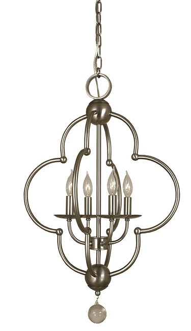 Framburg Quatrefoil 4 - Light Brushed Nickel Dining Chandelier 1160 BN