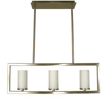 Framburg Theorem 3 - Light Brushed Nickel Island Chandelier 1193 BN