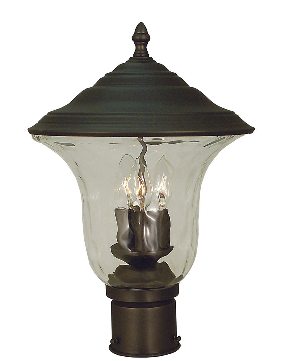 Framburg 3-Light Iron Hartford Exterior Post Mount