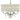 Framburg Liebestraum 5 - Light Brushed Nickel with Sheer White Shade Dining Chandelier 1236 BN/SWH