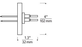 Tech Lighting MonoRail 4" Round Direct End Power Feed