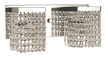 Framburg Gemini 2 - Light Polished Silver with Clear Crystal Wall Sconce 1992 PS