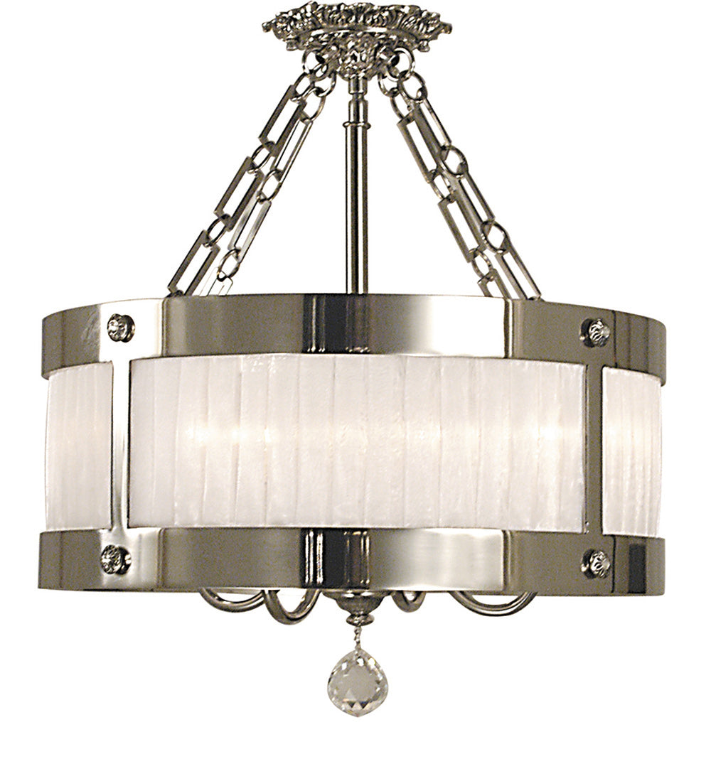 Framburg 5-Light Polished Silver Astor Flush Semi-Flush Mount
