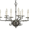 Framburg Jamestown 9 - Light Antique Silver Dining Chandelier 2379 AS