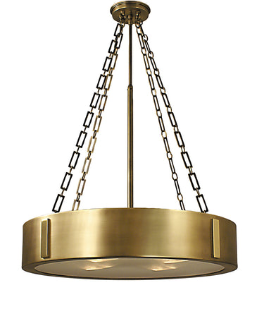 Framburg Oracle 4 - Light Harvest Bronze with Polished Brass Accents Dining Chandelier 2418 HB/PB