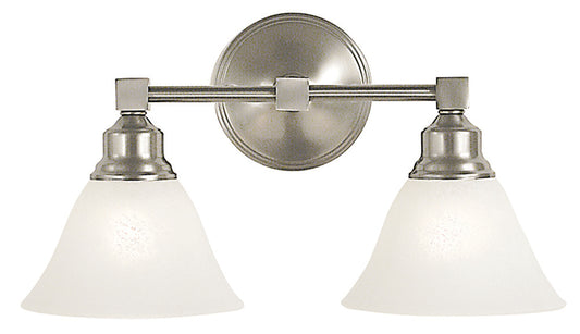 Framburg Taylor 2 - Light Brushed Nickel with White Marble Glass Shade Wall Sconce 2422 BN/WH
