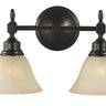 Framburg Taylor 2 - Light Mahogany Bronze with Champagne Marble Glass Wall Sconce 2432 MB/CM
