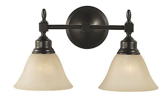 Framburg Taylor 2 - Light Mahogany Bronze with Champagne Marble Glass Wall Sconce 2432 MB/CM