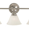 Framburg Taylor 3 - Light Polished Nickel with White Marble Glass Shade Wall Sconce 2433 PN/WH