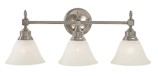 Framburg Taylor 3 - Light Polished Nickel with White Marble Glass Shade Wall Sconce 2433 PN/WH