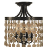 Framburg Naomi 4 - Light Mahogany Bronze Flush Mount 2482 MB
