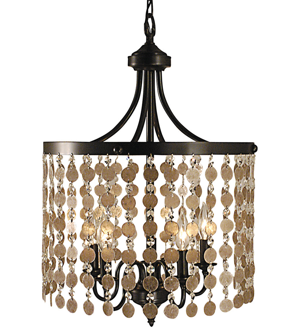 Framburg 5-Light Mahogany Bronze Naomi Dining Chandelier