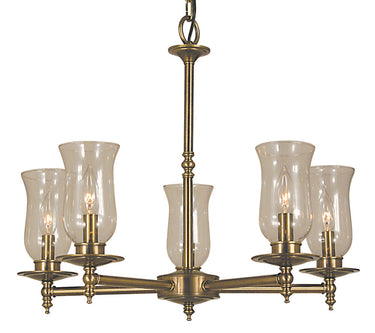 Framburg Sheraton 5 - Light Antique Brass Dining Chandelier 2505 AB