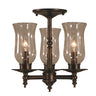 Framburg Sheraton 3 - Light Siena Bronze Flush Mount 2506 SBR