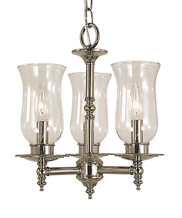 Framburg Sheraton 3 - Light Polished Silver Mini Chandelier 2508 PS