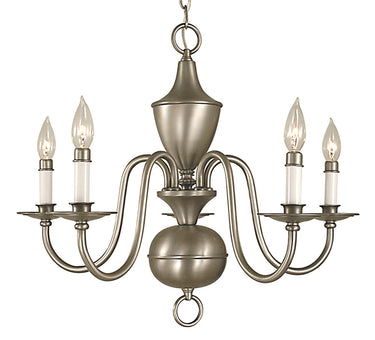 Framburg Jamestown 5 - Light Satin Pewter Dining Chandelier 2525 SP