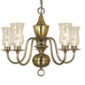 Framburg Jamestown 5 - Light Antique Brass Dining Chandelier 2545 AB