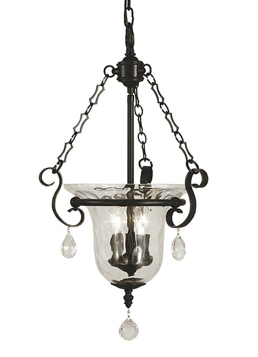 Framburg Carcassonne 3 - Light Matte Black Foyer Chandelier 2917 MBLACK