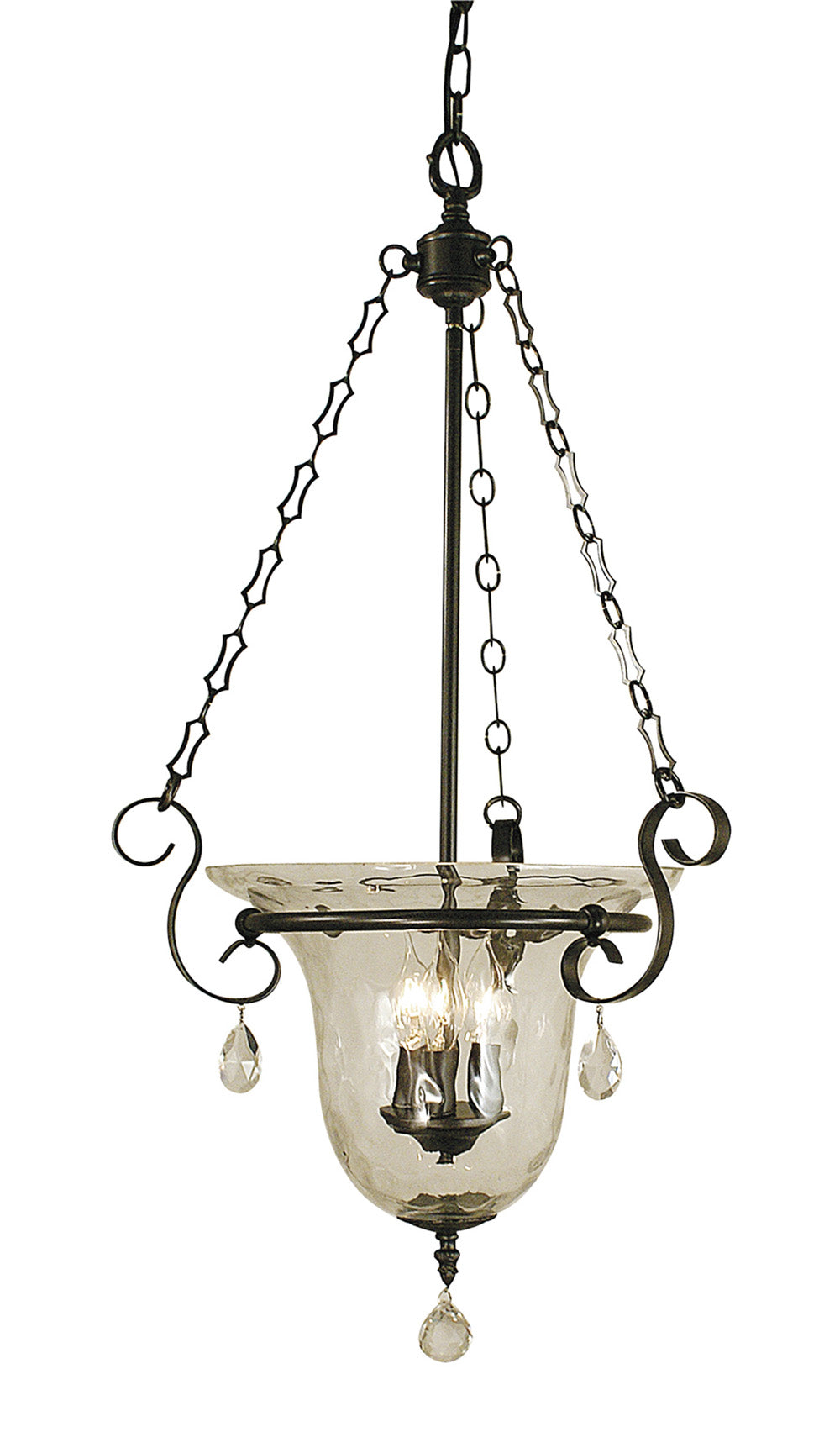 Framburg 3-Light Mahogany Bronze Carcassonne Foyer Chandelier