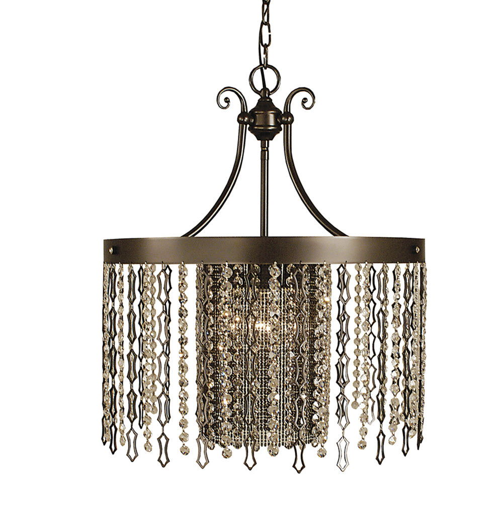 Framburg 4-Light Mahogany Bronze Penelope Dining Chandelier